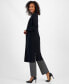 ფოტო #3 პროდუქტის Women's Ribbed Open-Front Side-Slit Duster