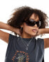 Фото #1 товара Spitfire sirius-b oversized sunglasses in black with brown lens