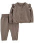 Фото #3 товара Baby 2-Piece Button-Front Cardigan Sweater Set 9M