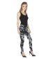 Фото #1 товара Women's Zip Tie Dye Soft Cotton Blend Leggings