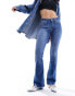 Фото #2 товара ONLY flared jeans in mid blue denim