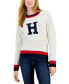 ფოტო #1 პროდუქტის Women's Chevron-Stitch Logo Sweater