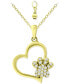 ფოტო #1 პროდუქტის Cubic Zirconia Heart & Paw 18" Pendant Necklace, Created for Macy's
