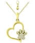 Фото #1 товара Giani Bernini cubic Zirconia Heart & Paw 18" Pendant Necklace, Created for Macy's