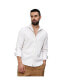 Men's Ivory White Foil-Creased Shirt Белый, Средний - фото #1