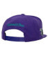 Фото #3 товара Men's White, Purple Charlotte Hornets Retro Sport Color Block Script Snapback Hat