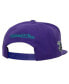 Бейсболка мужская Mitchell&Ness Retro Sport Color Block Script Snapback в белом и фиолетовом цветах для Charlotte Hornets White, Purple - фото #3