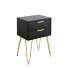 Nightstand Vinthera Moa Black Plastic 40 x 30 x 60 cm