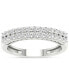 Фото #4 товара Diamond Double Row Anniversary Band (1/2 ct. t.w.) in 14k White Gold