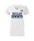 ფოტო #2 პროდუქტის Women's White Cheerleaders V-Neck T-Shirt