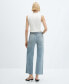 ფოტო #6 პროდუქტის Women's Mid Waist Culotte Jeans