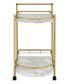 Фото #2 товара Desiree 32" 3-Bottle Metal Rack Serving Cart with Casters
