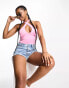 Pieces halterneck bodysuit in pink