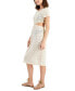 Фото #3 товара Women's Twist-Front Solid-Crochet Midi Cover-Up, Created for Macy's