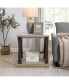 Фото #4 товара Elegant Vintage Rectangle End Table Sturdy & Stylish with 2-Tier Storage