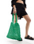 Фото #2 товара Accessorize knitted tote bag in green