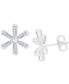 ფოტო #1 პროდუქტის Cubic Zirconia Star Stud Earrings in Sterling Silver