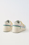 Фото #5 товара Кроссовки для девочек ZARA Минималистические с белыми шнурками и разноцветными отделками
