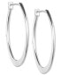 Фото #1 товара Серьги Anne Klein Silver-Tone Oval Hoop