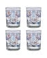 Фото #1 товара Frank Lloyd Wright Water Lilies Double Old Fashioned Glass - Set of 4
