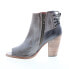 Фото #5 товара Bed Stu Angelique F399023 Womens Gray Leather Slip On Heeled Sandals Shoes