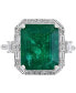 ფოტო #6 პროდუქტის EFFY® Emerald (5-1/2 ct. t.w.) & Diamond (1/2 ct. t.w.) Statement Ring in 14k Gold or 14k White Gold