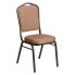 Фото #4 товара Hercules Series Crown Back Stacking Banquet Chair In Gold Diamond Patterned Fabric - Gold Vein Frame