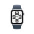 Apple Watch SE Aluminium Silber"Silber 40 mm M/L (150-200 mm Umfang) Winterblau GPS + Cellular