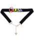Фото #1 товара Gold-Tone Rainbow Logo Choker Necklace, 14" + 2" extender