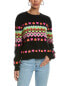 Brodie Cashmere Rainbow Fairisle Cashmere Sweater Women's XS - фото #1