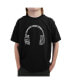 Big Boy's Word Art T-shirt - HEADPHONES - LANGUAGES