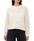 ფოტო #1 პროდუქტის Women's Mozart Chevron-Stitch Cropped Cotton Sweater