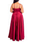 Trendy Plus Size Satin Sleeveless Gown