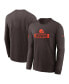 Men's Brown Cleveland Browns Sideline Performance Long Sleeve T-Shirt Коричневый, 3XL - фото #1