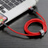 Фото #3 товара Baseus Kevlar USB-Cable with Lightning 2.4A 10W 2m - Grey/Red - Cable - Digital