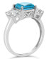 ფოტო #3 პროდუქტის Gemstone and White Topaz (1-3/8 ct. t.w) Ring in Sterling Silver