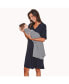 Фото #1 товара Пижама для беременных ANGEL MATERNITY Mama Nightie с подарочной пеленой для ребенка