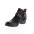 Фото #7 товара Miz Mooz Booker 111265 Womens Black Leather Zipper Ankle & Booties Boots
