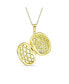 ფოტო #3 პროდუქტის Antique Style Hallow Oval Essential Oil Diffuser Love Heart and Clover Flower Locket Necklace Gold Plated Sterling Silver For Women