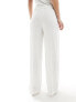 Vila Bridal sequin wide leg trouser co-ord in white