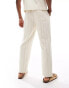 Фото #2 товара ASOS DESIGN co-ord baggy trousers with drawstring waist in neutral stripe