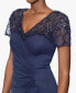 ფოტო #4 პროდუქტის Women's Sequined Mesh-Sleeve Gown