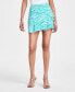 Фото #3 товара Women's Zebra-Print Ruffled Crossover-Hem Skort, Created for Macy's