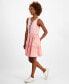 Women's Lace-Up Tiered Ruffled Sleeveless Dress