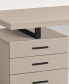 Фото #2 товара Desk with 3 Storage Drawers and Floating Desktop