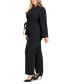 Plus Size Striped Belted Pantsuit