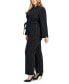 ფოტო #3 პროდუქტის Plus Size Striped Belted Pantsuit