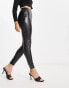 Фото #4 товара In The Style leather look legging in black