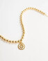 Фото #2 товара Neck On The Line gold plated stainless steel swirl necklace