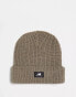 Фото #2 товара New Balance waffle knit beanie in mushroom grey